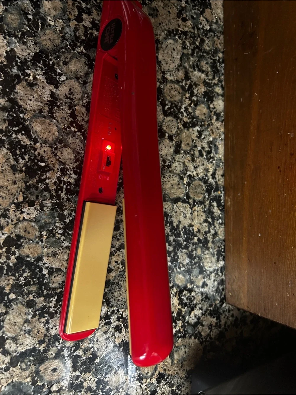 Ultra Chi Red Ceramic Hair Straightener with Gold Plates